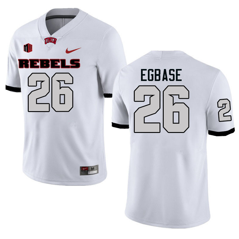 Men #26 Ose Egbase UNLV Rebels College Football Jerseys Stitched-White
